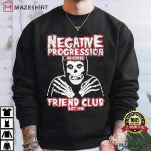 Misfits Band Negative Progression Records Friend Club Est 1996 T Shirt (4)