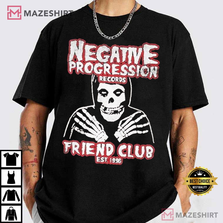 Misfits Band Negative Progression Records Friend Club Est 1996 T-Shirt Misfits Band Negative Progression Records Friend Club Est 1996 T-Shirt