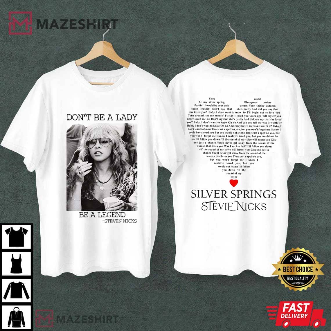Stevie Nicks Don't Be A Lady Be A Legend Rock Music T-Shirt Stevie Nicks Don't Be A Lady Be A Legend Rock Music T-Shirt
