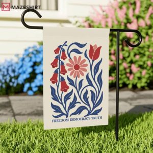 Subtle Anti Trump Freedom Democracy Truth Daisy Tulip Garden Flag (3)