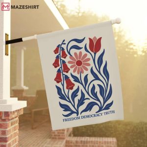 Subtle Anti Trump Freedom Democracy Truth Daisy Tulip Garden Flag (2)