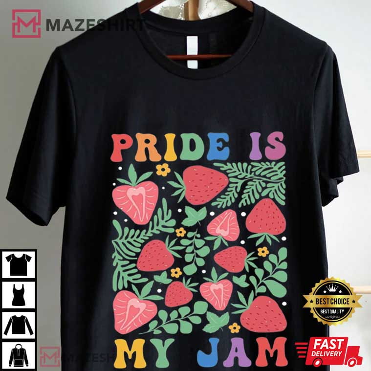 Pride Is My Jam Groovy LGBTQ+ Pride Month Equality T-Shirt Pride Is My Jam Groovy LGBTQ+ Pride Month Equality T-Shirt