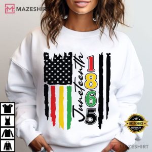 Juneteenth 1865 Black History Flag African American T Shirt (3)