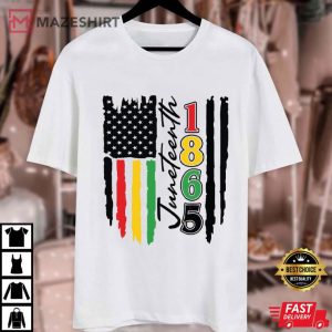 Juneteenth 1865 Black History Flag African American T Shirt (1)
