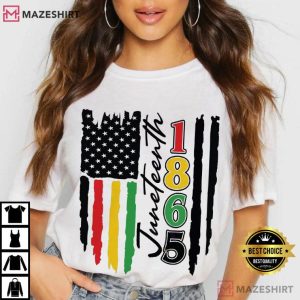 Juneteenth 1865 Black History Flag African American T Shirt (2)