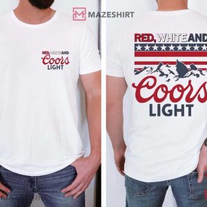 Red White And Coors Light Beer 4th Of July T Shirt (2)