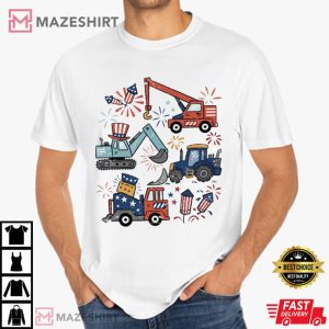 4th Of July Work Machine American Boy T Shirt (4)