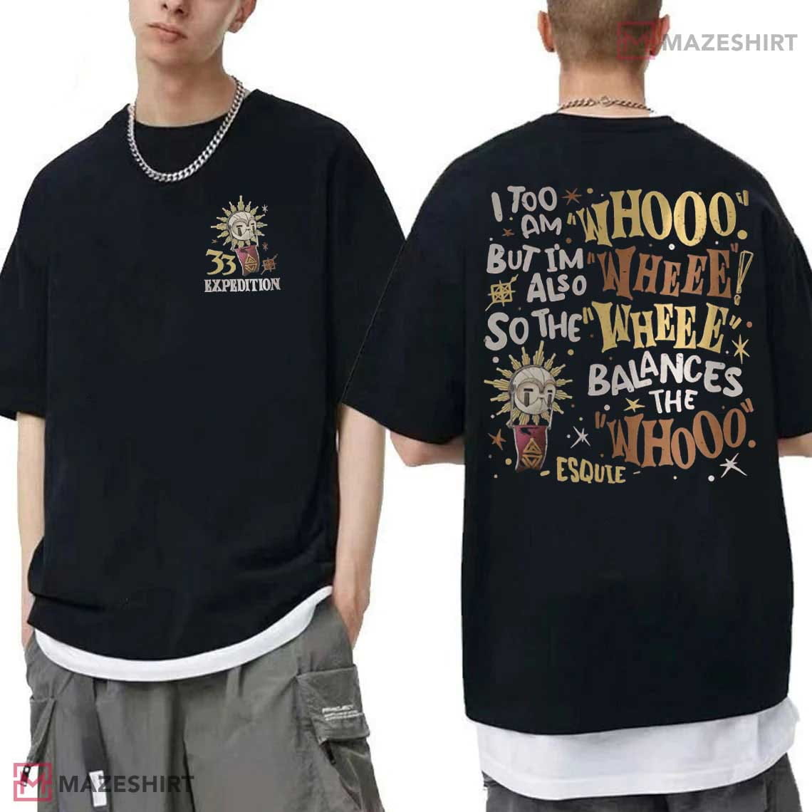 Esquie Clair Obscur Expedition 33 Funny Game T-Shirt Esquie Clair Obscur Expedition 33 Funny Game T-Shirt