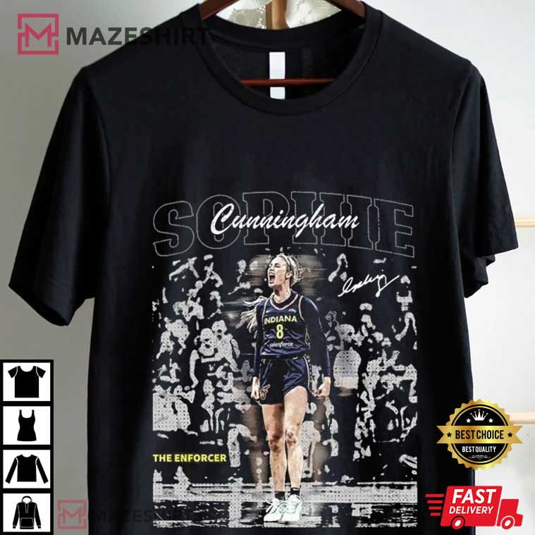 Sophie Cunningham The Enforcer Basketball Indiana Fever T-Shirt Sophie Cunningham The Enforcer Basketball Indiana Fever T-Shirt