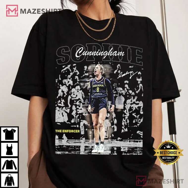Sophie Cunningham The Enforcer Basketball Indiana Fever T-Shirt Sophie Cunningham The Enforcer Basketball Indiana Fever T-Shirt