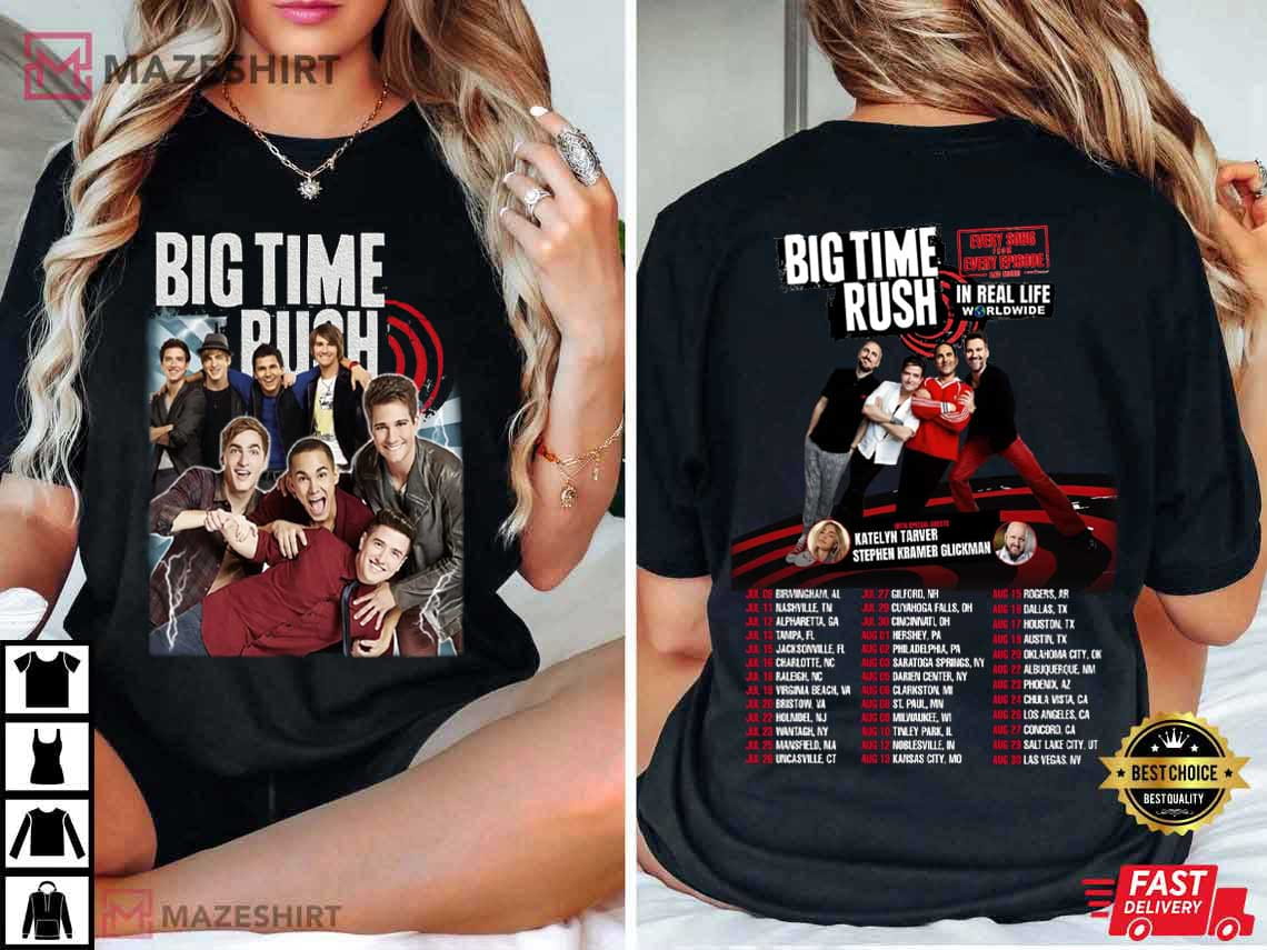 Big Time Rush In Real Life Worldwide Tour 2025 T-Shirt Big Time Rush In Real Life Worldwide Tour 2025 T-Shirt