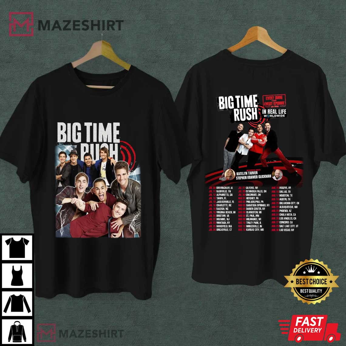 Big Time Rush In Real Life Worldwide Tour 2025 T-Shirt Big Time Rush In Real Life Worldwide Tour 2025 T-Shirt