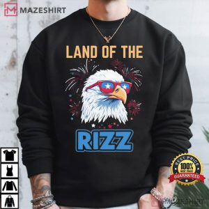 Bald Eagle Sunglasses Land Of The Rizz Funny Patriotic T Shirt (4)