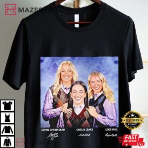 Caitlin Clark Sophie Cunningham Lexie Hull Step Sisters Basketball T Shi (1)