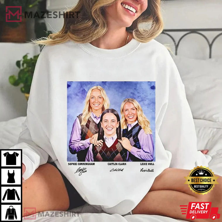 Caitlin Clark Sophie Cunningham Lexie Hull Step Sisters Basketball T-Shirt Caitlin Clark Sophie Cunningham Lexie Hull Step Sisters Basketball T-Shirt