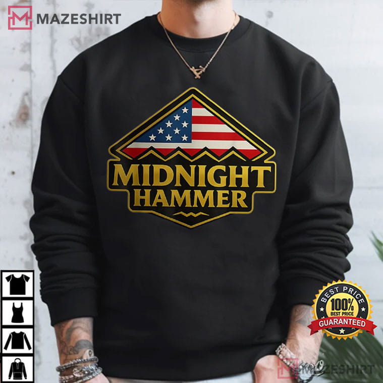 Operation Midnight Hammer B2 Stealth Jet American Flag T-Shirt Operation Midnight Hammer B2 Stealth Jet American Flag T-Shirt