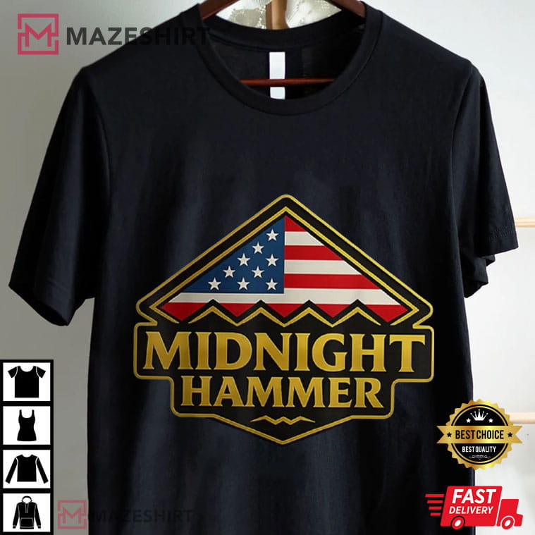 Operation Midnight Hammer B2 Stealth Jet American Flag T-Shirt Operation Midnight Hammer B2 Stealth Jet American Flag T-Shirt