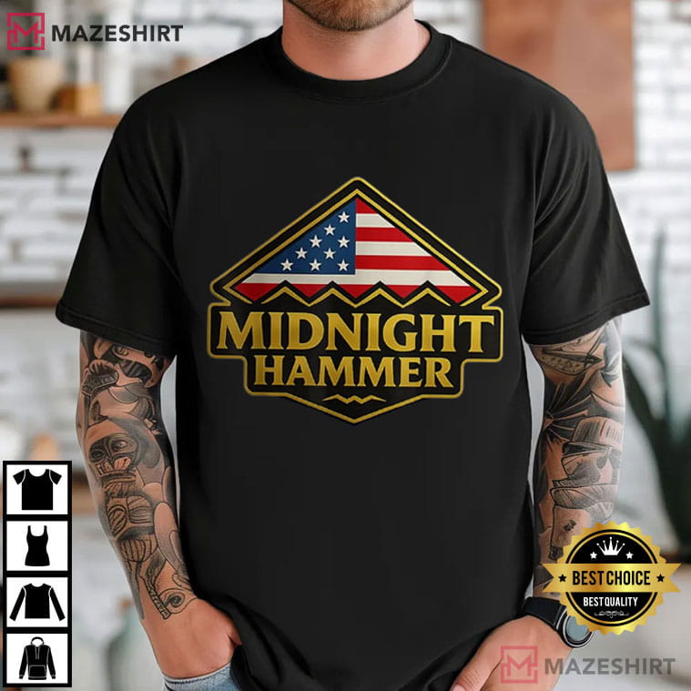 Operation Midnight Hammer B2 Stealth Jet American Flag T-Shirt Operation Midnight Hammer B2 Stealth Jet American Flag T-Shirt