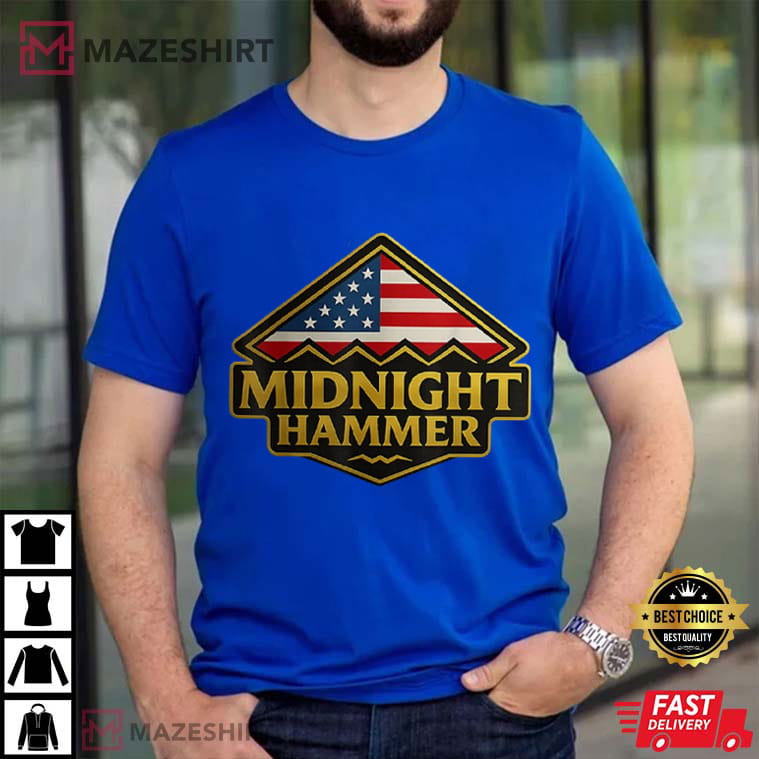 Operation Midnight Hammer B2 Stealth Jet American Flag T-Shirt Operation Midnight Hammer B2 Stealth Jet American Flag T-Shirt