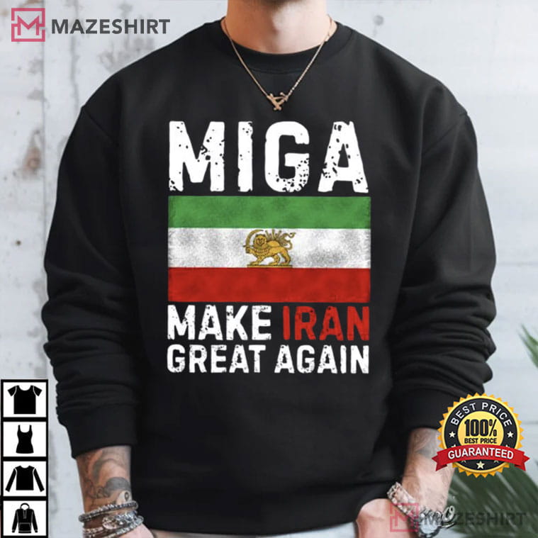 Make Iran Great Again Miga Political Satire Vintage T-Shirt Make Iran Great Again Miga Political Satire Vintage T-Shirt