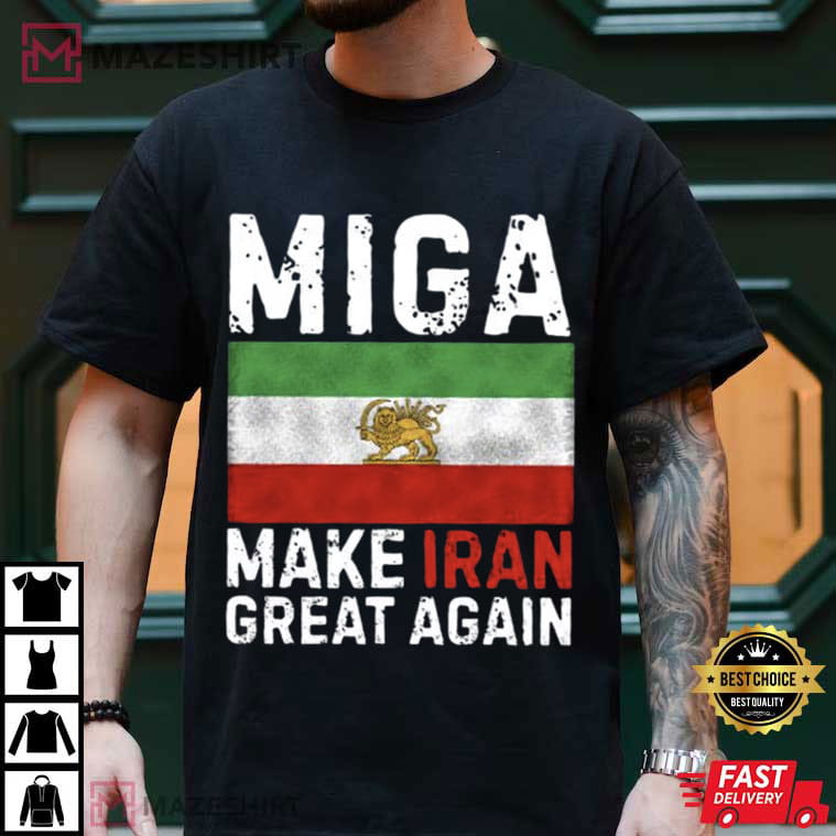 Make Iran Great Again Miga Political Satire Vintage T-Shirt Make Iran Great Again Miga Political Satire Vintage T-Shirt