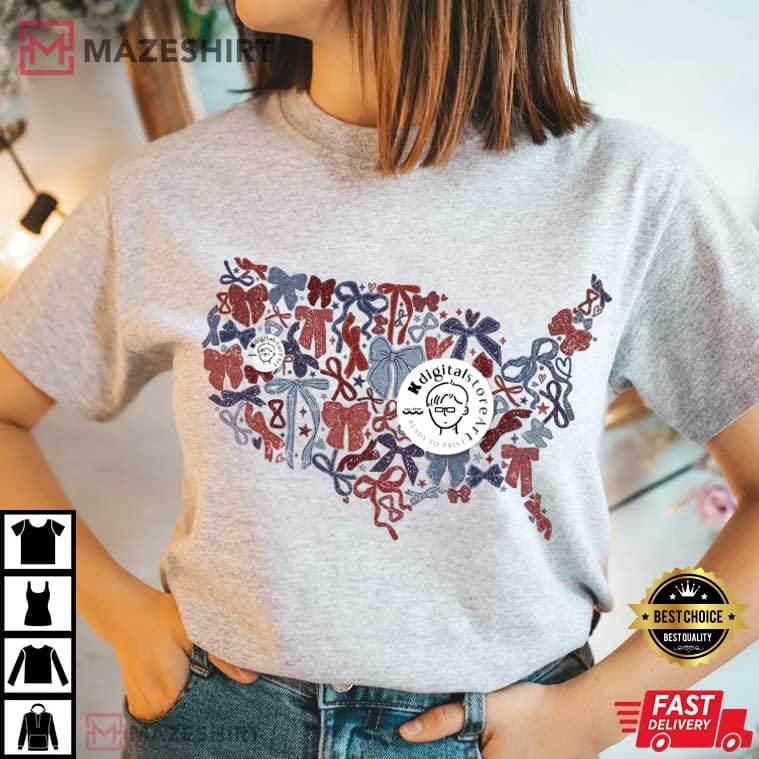 Retro America Coquette Inauguration Day USA 4th Of July T-Shirt Retro America Coquette Inauguration Day USA 4th Of July T-Shirt
