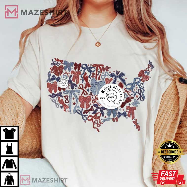 Retro America Coquette Inauguration Day USA 4th Of July T-Shirt Retro America Coquette Inauguration Day USA 4th Of July T-Shirt