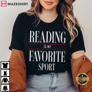 Vintage Book Lover Reading Is My Favorite Sport Bookish T Shirt (2)