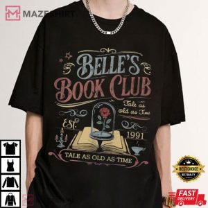 Belle's Book Club Tale As Old As Time Beauty And The Beast T Shirt (2)