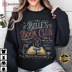 Belle's Book Club Tale As Old As Time Beauty And The Beast T Shirt (3)