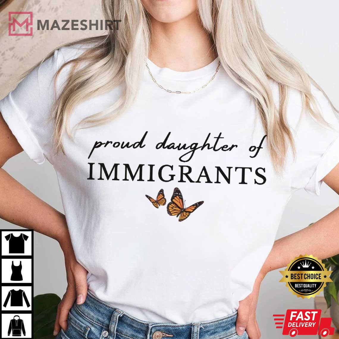 Proud Daughter Of Immigrants Defend DACA Social Justice T-Shirt Proud Daughter Of Immigrants Defend DACA Social Justice T-Shirt