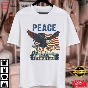 Peace Anti War America Flag Patriotic Protest T Shirt (1)