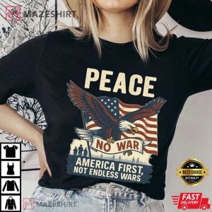 Peace Anti War America Flag Patriotic Protest T Shirt (3)