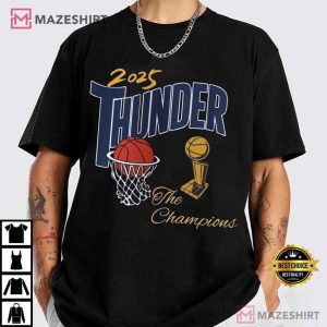 OKC Thunder 2025 Champions Basketball Finals Trophy T Shirt (1)