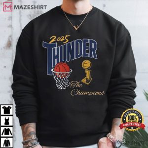 OKC Thunder 2025 Champions Basketball Finals Trophy T Shirt (3)