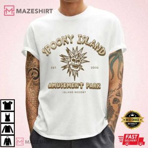 Spooky Island Amusement Park Cartoon Halloween Movie T Shirt (3)