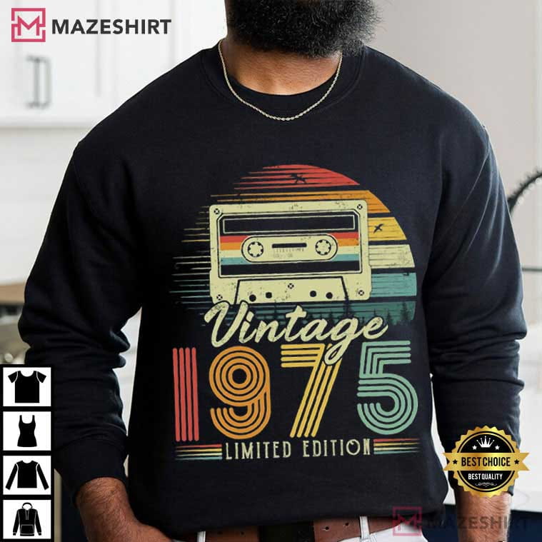 50th Birthday Gift Cassette Vintage 1975 Limited Edition T-Shirt 50th Birthday Gift Cassette Vintage 1975 Limited Edition T-Shirt