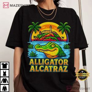 Florida Everglades Alligator Alcatraz Funny Meme T Shirt (2)