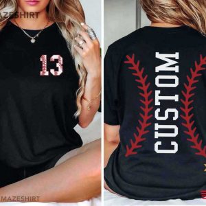 Custom Baseball Number And Name Sports T Shirt (2)