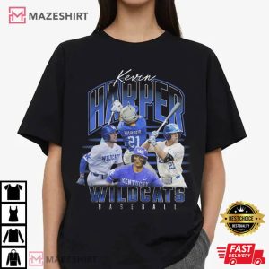 Kevin Harper Player Kentucky Wildcats Baseball Retro Custom T Shirt (1)