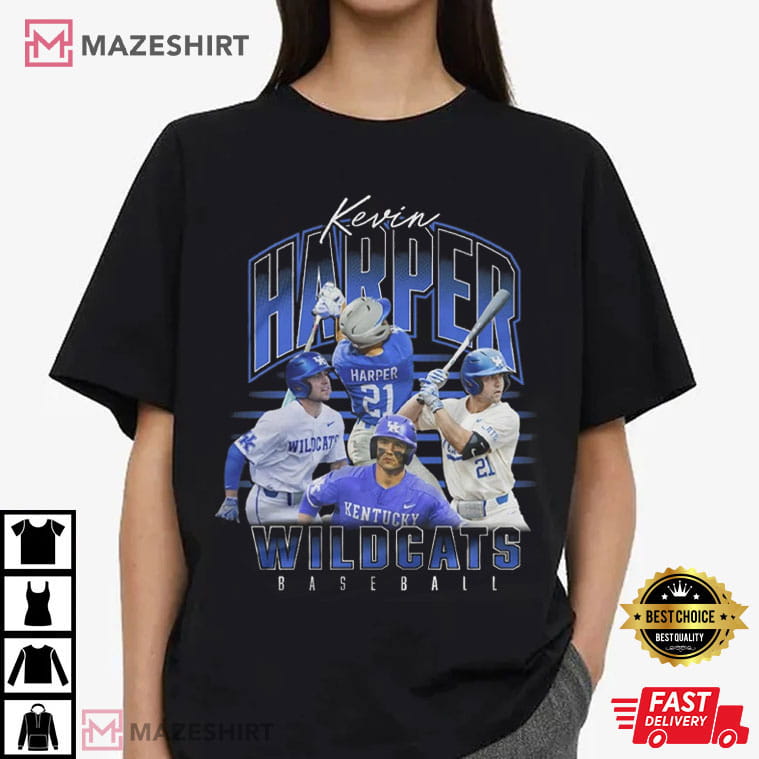 Kevin Harper Player Kentucky Wildcats Baseball Retro Custom T-Shirt Kevin Harper Player Kentucky Wildcats Baseball Retro Custom T-Shirt