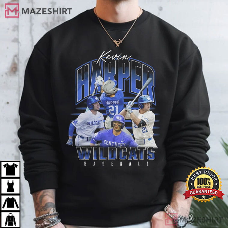 Kevin Harper Player Kentucky Wildcats Baseball Retro Custom T-Shirt Kevin Harper Player Kentucky Wildcats Baseball Retro Custom T-Shirt