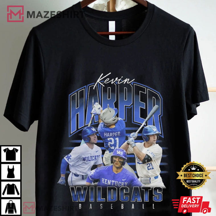 Kevin Harper Player Kentucky Wildcats Baseball Retro Custom T-Shirt Kevin Harper Player Kentucky Wildcats Baseball Retro Custom T-Shirt