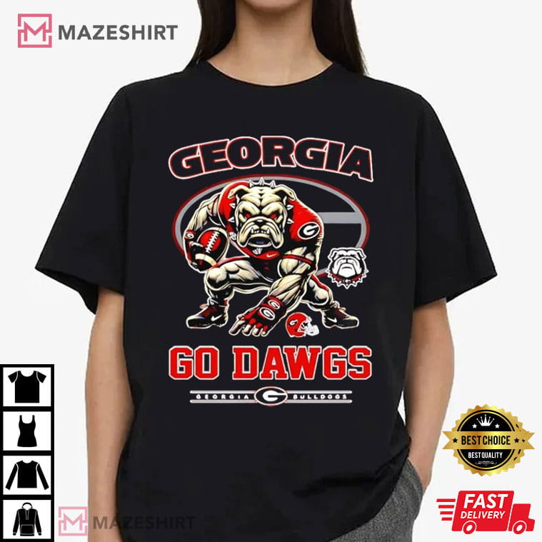 Georgia Bulldogs Mascot Football 2024 Go Dawgs T-Shirt Georgia Bulldogs Mascot Football 2024 Go Dawgs T-Shirt