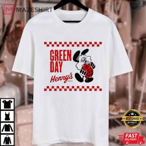 Green Day x Henry’s Pizza Cartoon Graphic T Shirt (1)