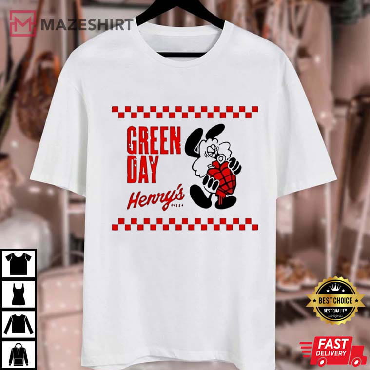 Green Day x Henry’s Pizza Cartoon Graphic T-Shirt Green Day x Henry’s Pizza Cartoon Graphic T-Shirt