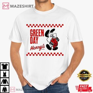 Green Day x Henry’s Pizza Cartoon Graphic T Shirt (2)