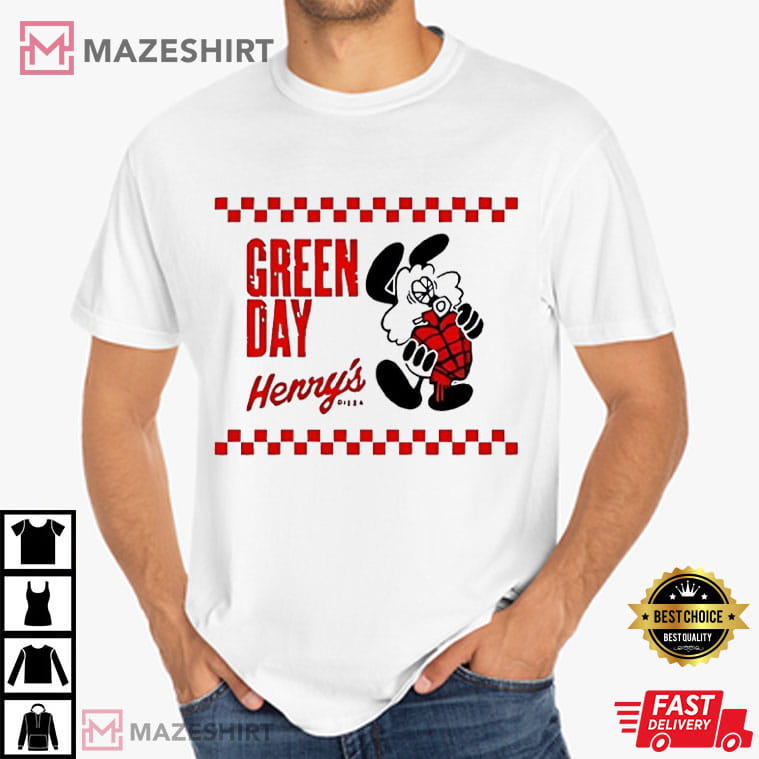 Green Day x Henry’s Pizza Cartoon Graphic T-Shirt Green Day x Henry’s Pizza Cartoon Graphic T-Shirt