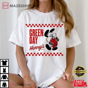 Green Day x Henry’s Pizza Cartoon Graphic T Shirt (3)