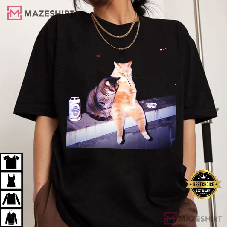 Cat Lovers Vintage Cat Smoking And Cats Sitting Funny Animal T-Shirt Cat Lovers Vintage Cat Smoking And Cats Sitting Funny Animal T-Shirt